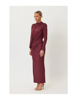 Bianca and Bridgett Romaine Maxi Dress Size 10 Wine for rent on The Volte - image 2