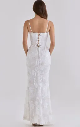 House of CB Naima white hand beaded embellished corset maxi dress Regular Cup Size M for rent on The Volte - image 2