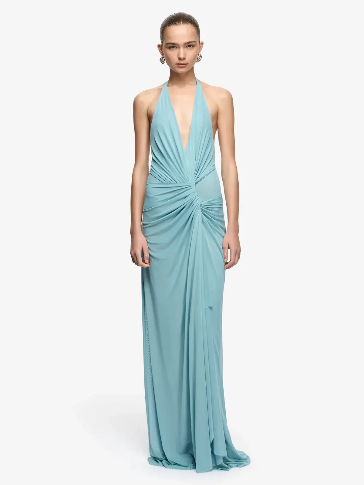 Bec & Bridge XANTHI V NECK MAXI DRESS BERMUDA BLUE Size 10 - Image 1