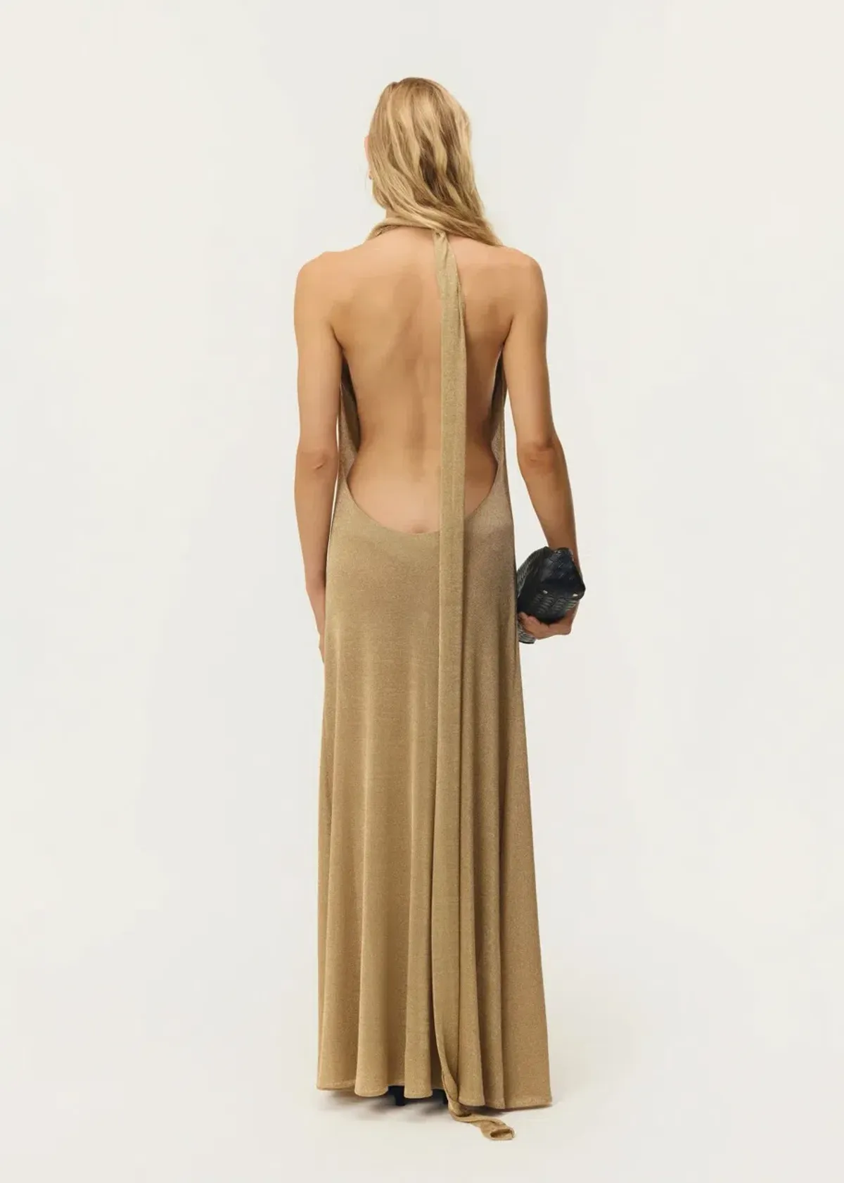 ARCINA ORI KAIA DRESS GOLD SIZE 8 (S) - Image 4