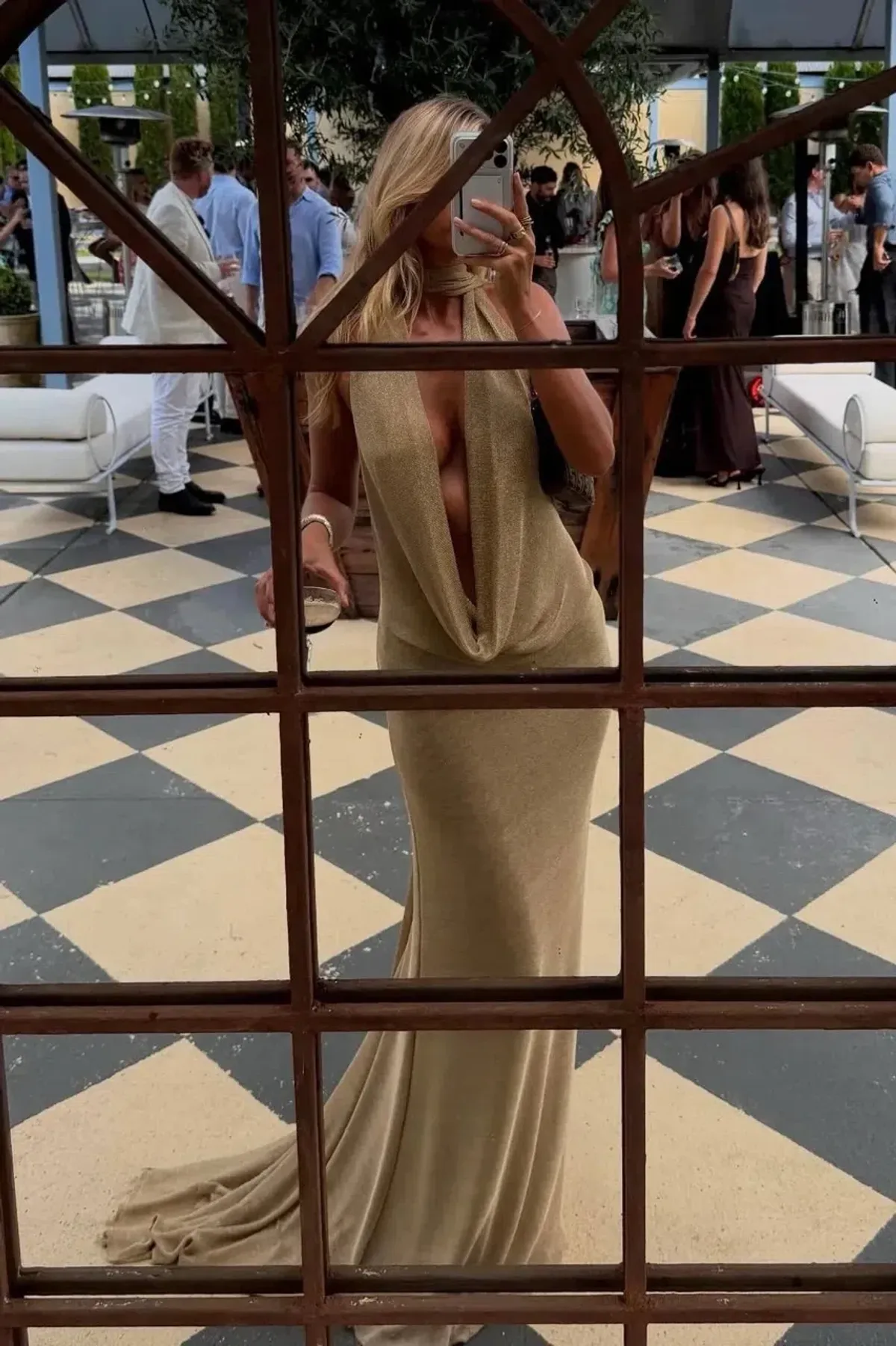 ARCINA ORI KAIA DRESS GOLD SIZE 8 (S) - Image 7