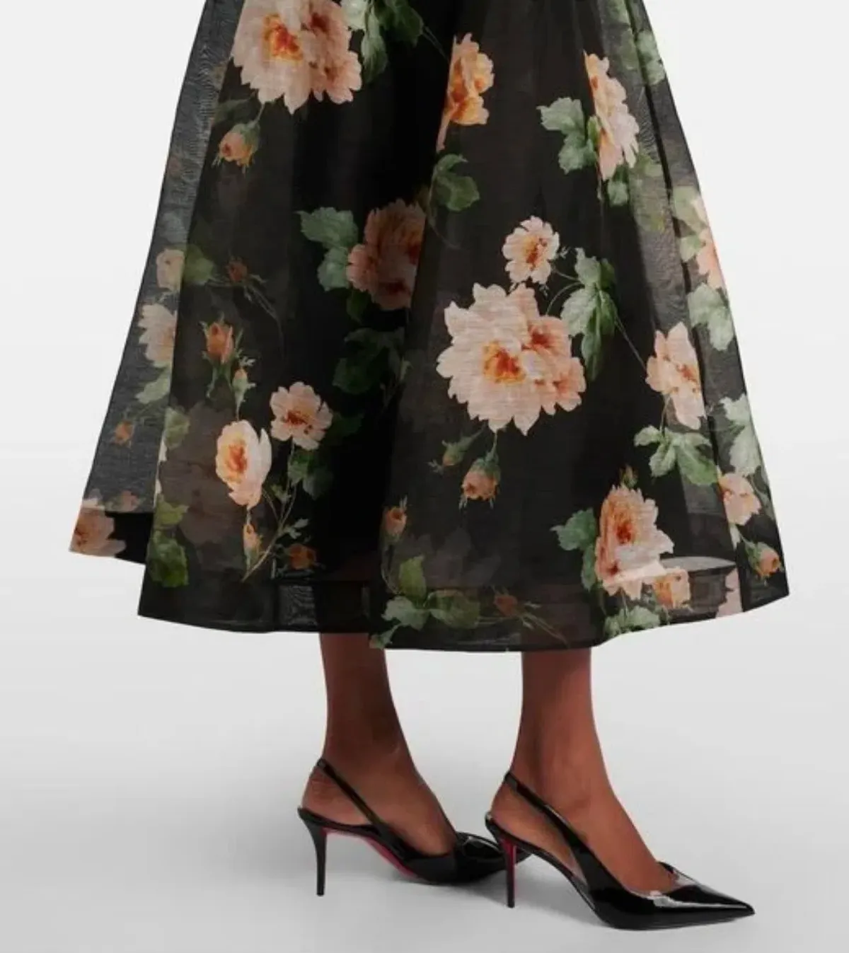 Zimmermann Luna Corset Midi Dress Black Floral Size AU 12 (3) - Image 4