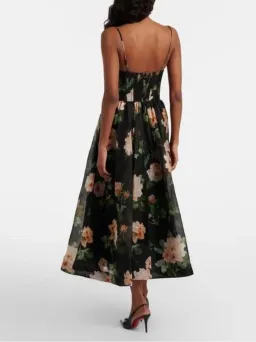 Zimmermann Luna Corset Midi Dress Black Floral Size AU 12 (3) for rent on The Volte - image 3