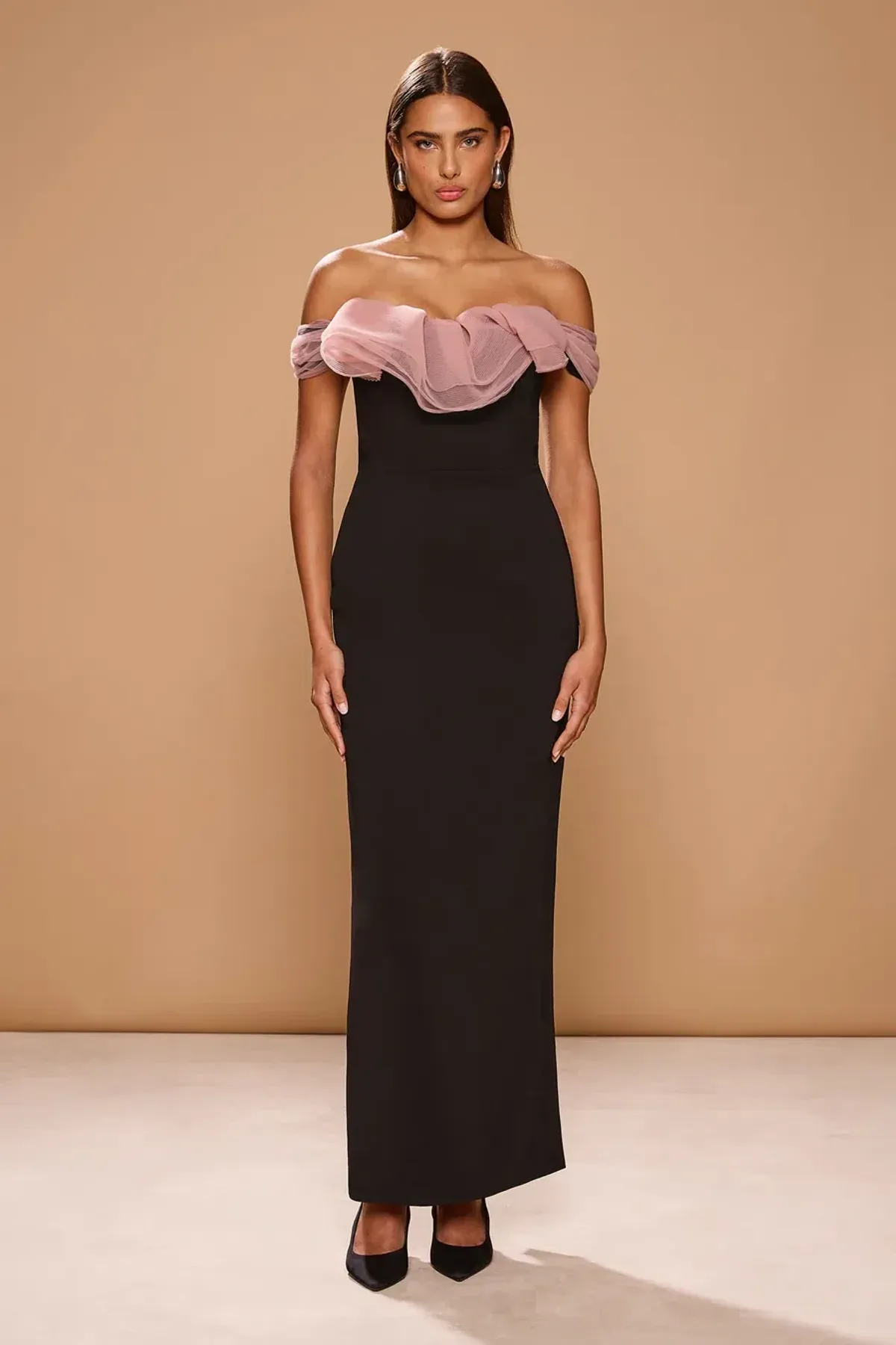 🌹SONYA MODA Caspian Gown in BLACK DE ROSE PINK - Size M / 10 AU🌹Formal Maxi Dress🌹 - Image 5