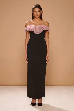 🌹SONYA MODA Caspian Gown in BLACK DE ROSE PINK - Size M / 10 AU🌹Formal Maxi Dress🌹 for rent on The Volte - image 2
