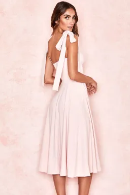 House of CB ALICIA Blush Pink Midi Sundress Size 8 for rent on The Volte - image 2