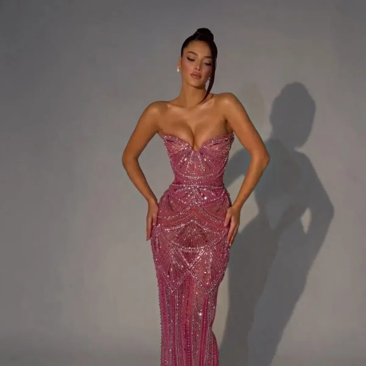 ALBINA DYLA Blush Majesty Gown Pink Size 6 - Image 2