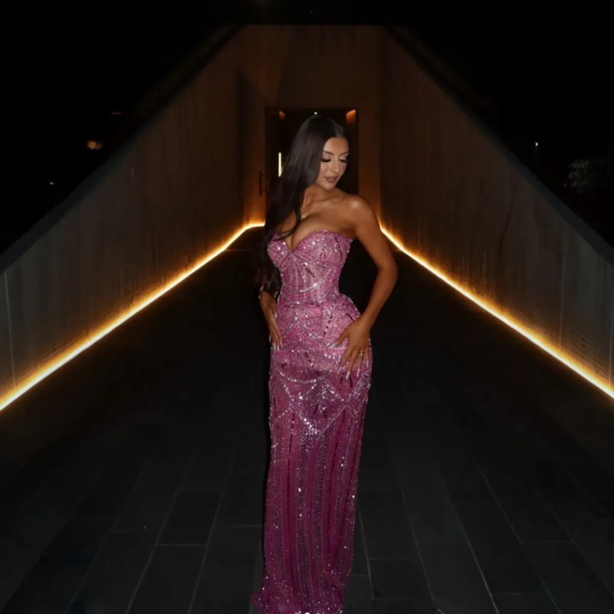 ALBINA DYLA Blush Majesty Gown Pink Size 8 - Image 2