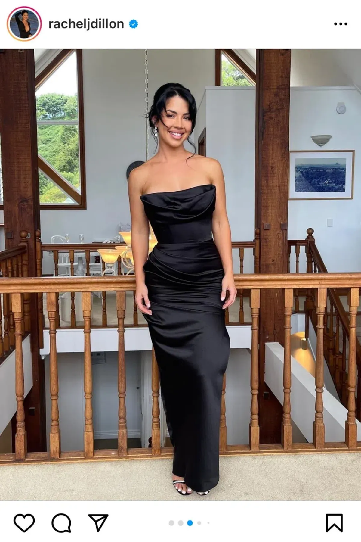 House of CB ADRIENNE CORSET MAXI IN BLACK Size S - Image 2