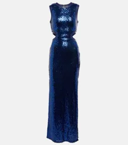 STAUD Sequined Dolce Maxi Dress Gown | Size Large / L for rent on The Volte - image 1