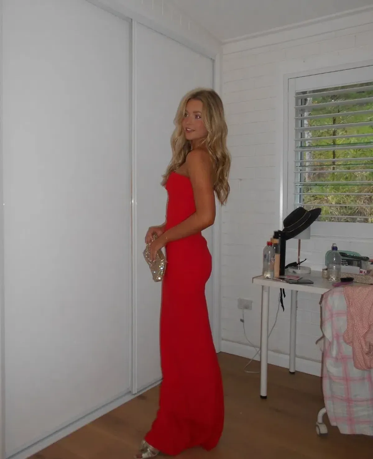 Effie Kats Monroe Gown in Cherry Red Size XS/ AU6 - Image 6