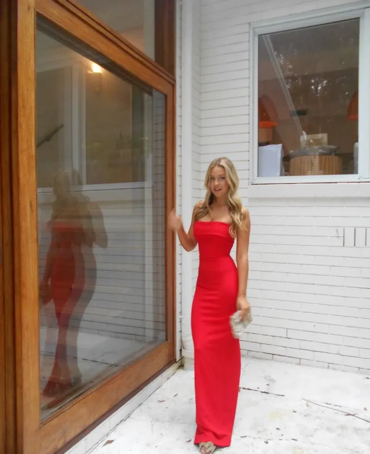 Effie Kats Monroe Gown in Cherry Red Size XS/ AU6 - Image 7