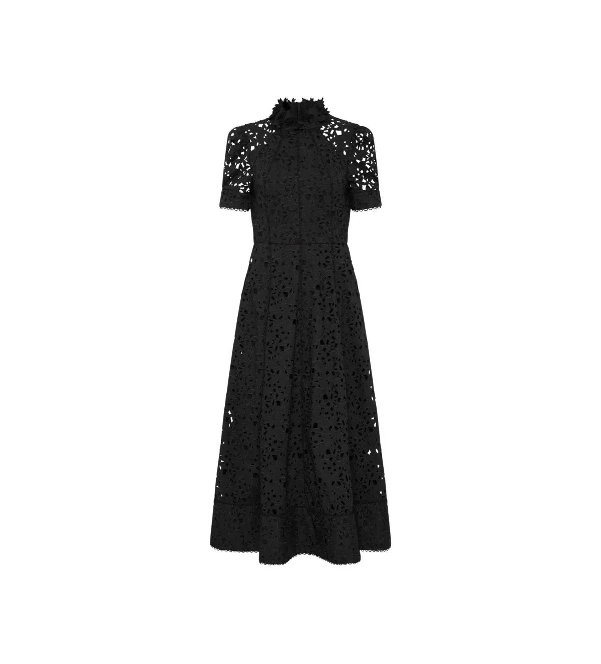 Rebecca Vallance Kitsu Short Sleeve Midi Dress Black Size 10 - Image 5