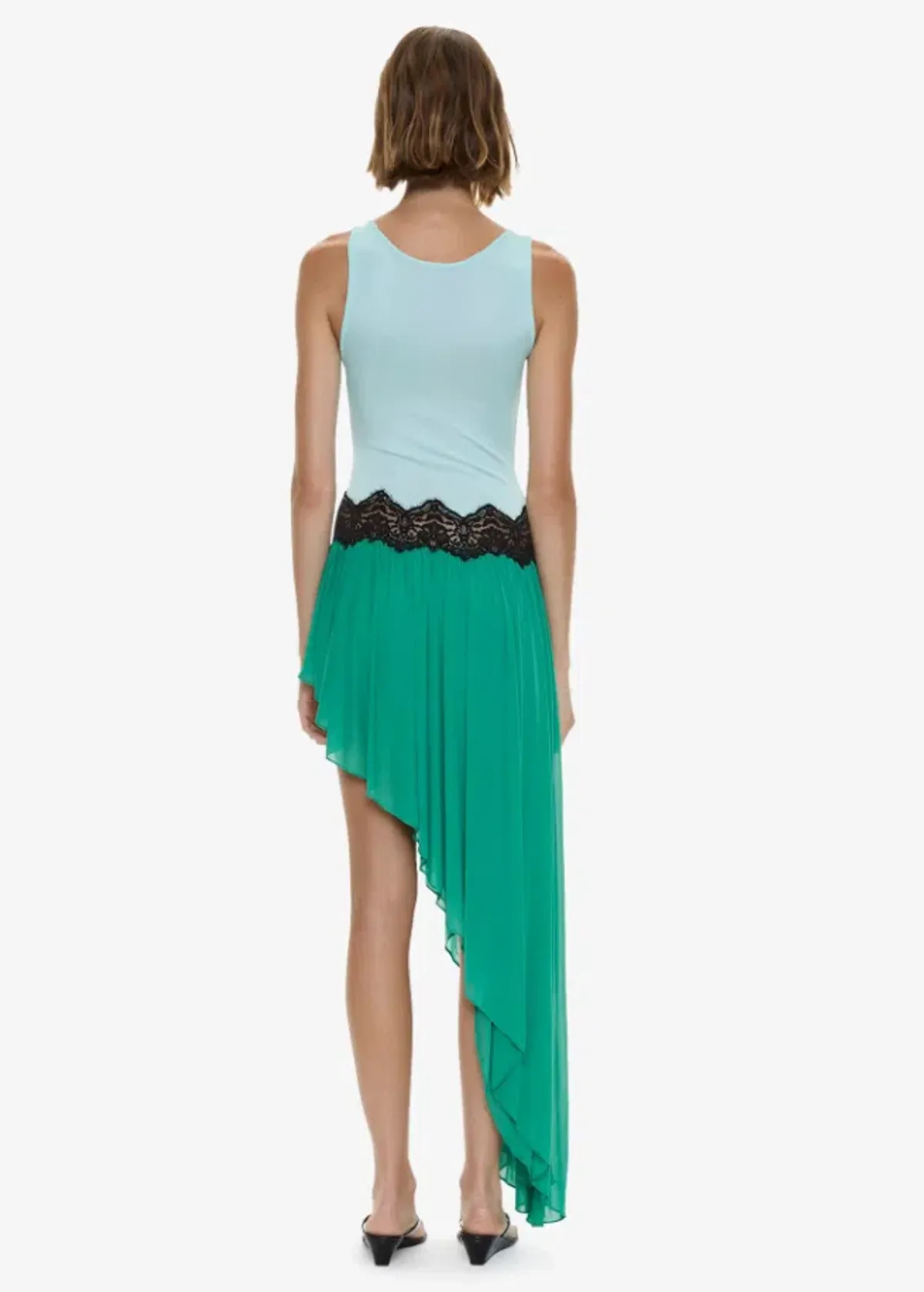 Christopher Esber Open Twist Swept Tank Dress malachite mystical mint Size 6 - Image 2
