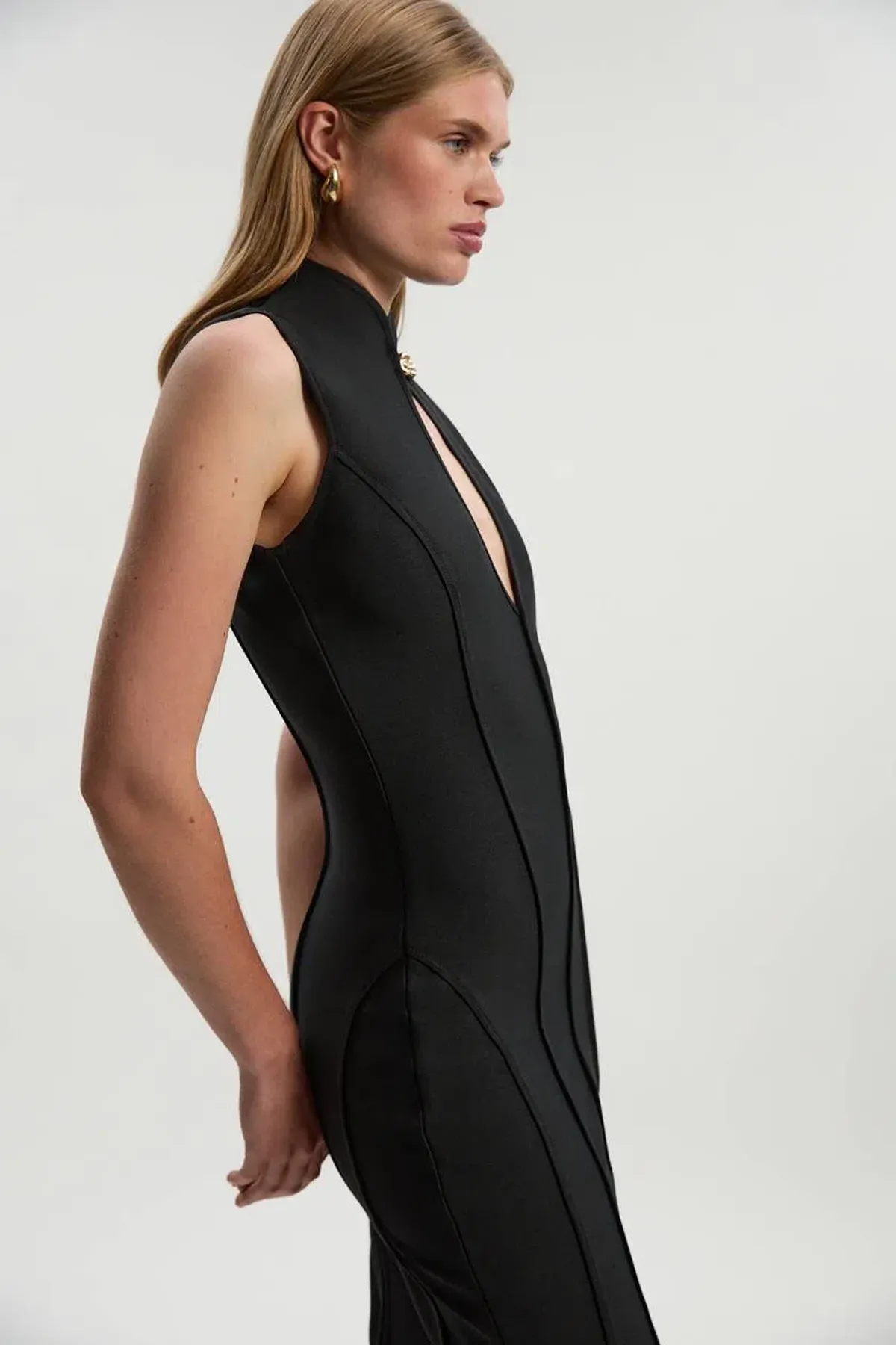 Karen Millen Bandage Knit Maxi Dress Size S - Image 3