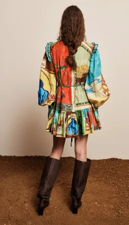 ALEMAIS SILK MINI DRESS SIZE 16 for rent on The Volte - image 3