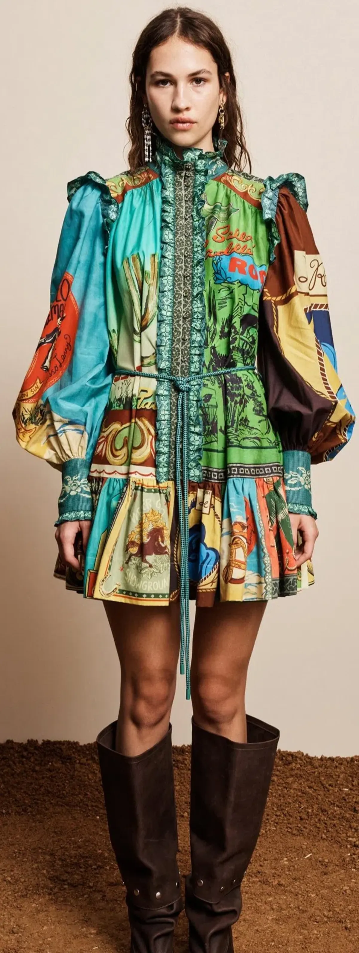 ALEMAIS SILK MINI DRESS SIZE 16 - Image 1