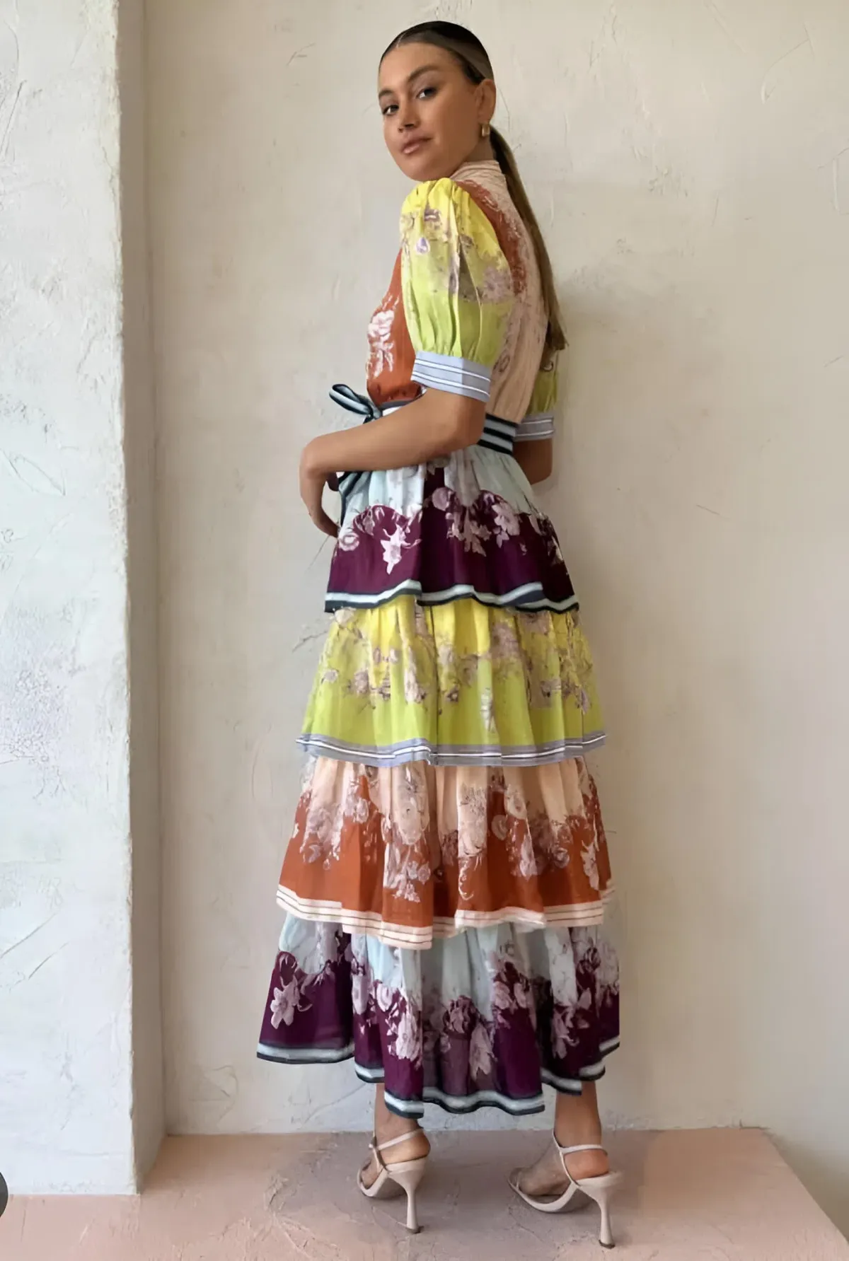 Alemais Marlow Tiered Midi Dress Size AU 10  - Image 4