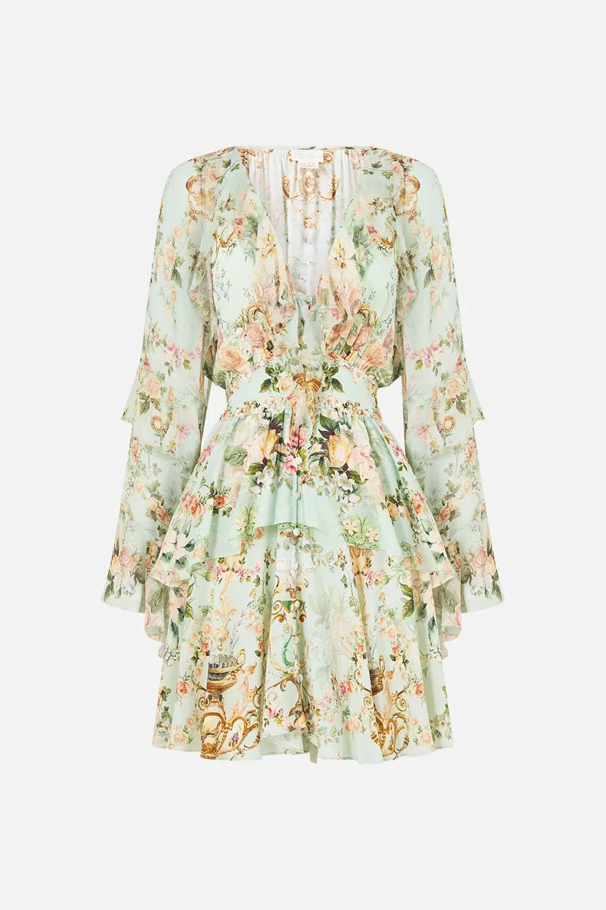 CAMILLA The Wildflower Wunderland Short Waistband Dress With Ruffle Sleeve - Image 2
