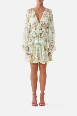CAMILLA The Wildflower Wunderland Short Waistband Dress With Ruffle Sleeve for rent on The Volte - image 1