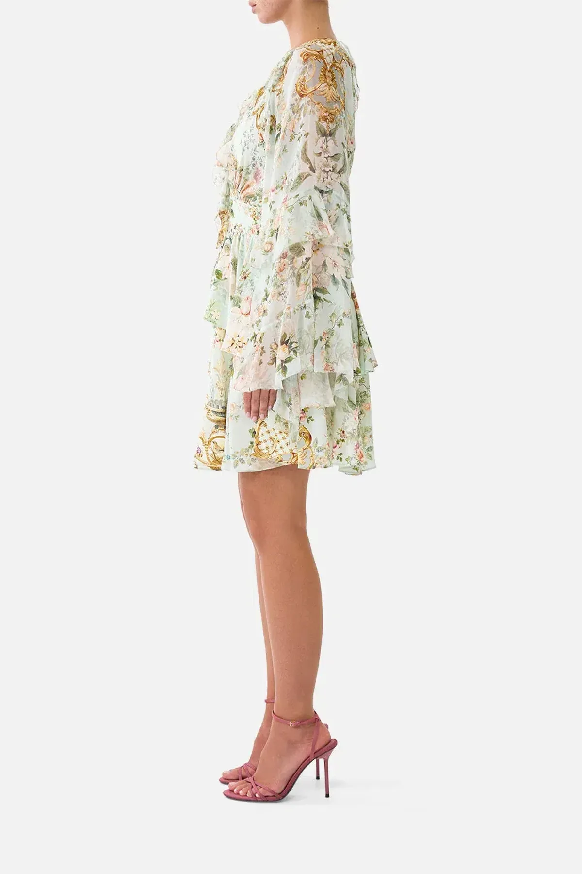 CAMILLA The Wildflower Wunderland Short Waistband Dress With Ruffle Sleeve - Image 3