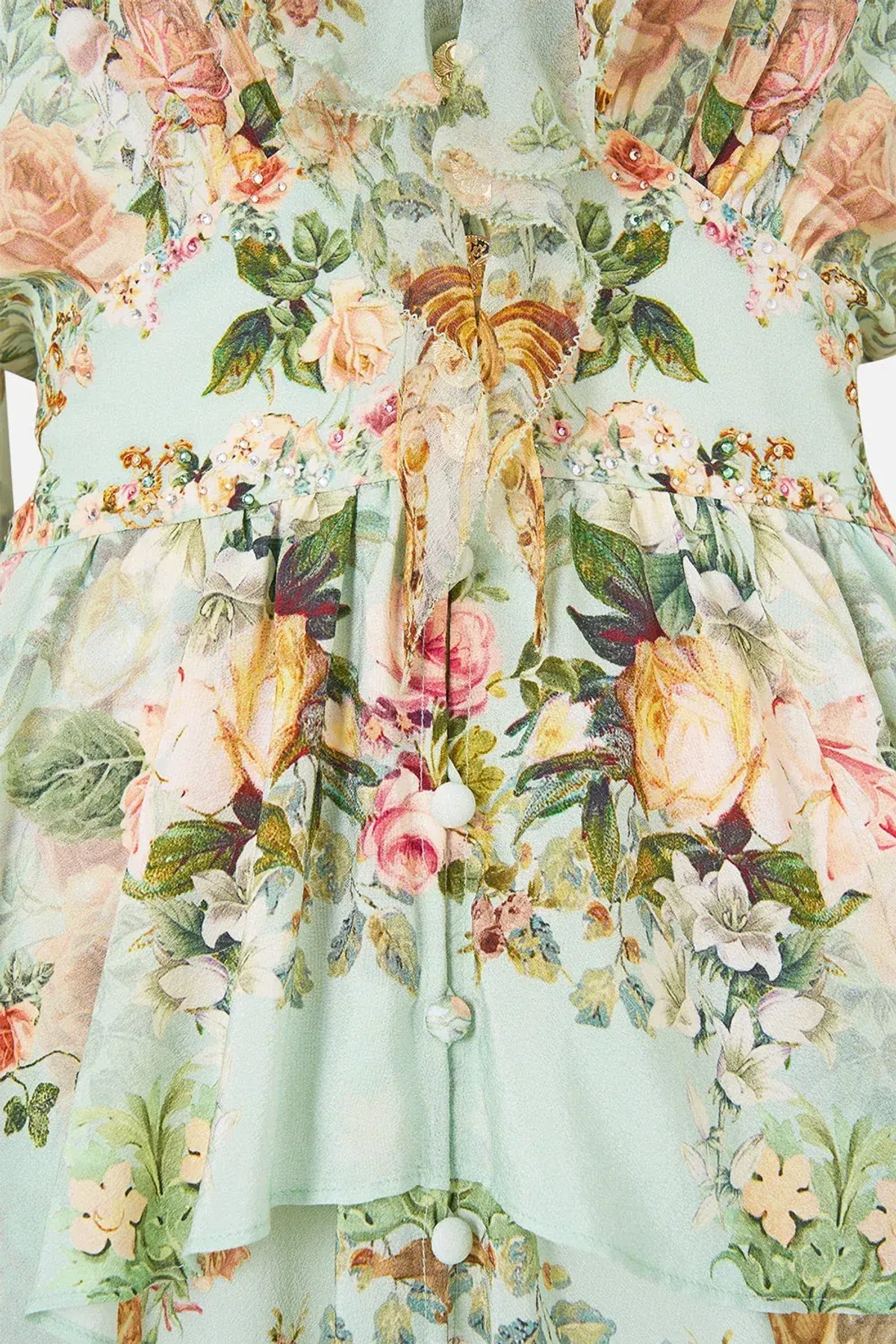 CAMILLA The Wildflower Wunderland Short Waistband Dress With Ruffle Sleeve - Image 6