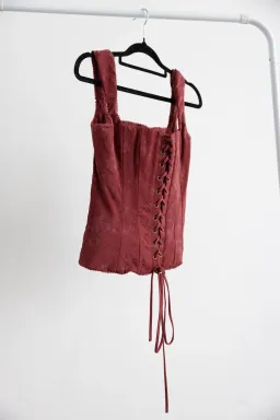House of CB Parisa Merlot Floral Corset for rent on The Volte - image 4