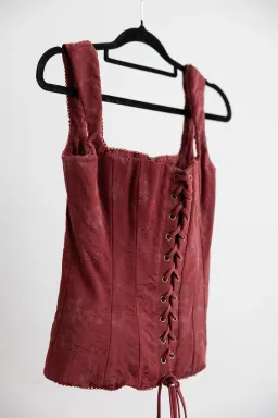 House of CB Parisa Merlot Floral Corset for rent on The Volte - image 3