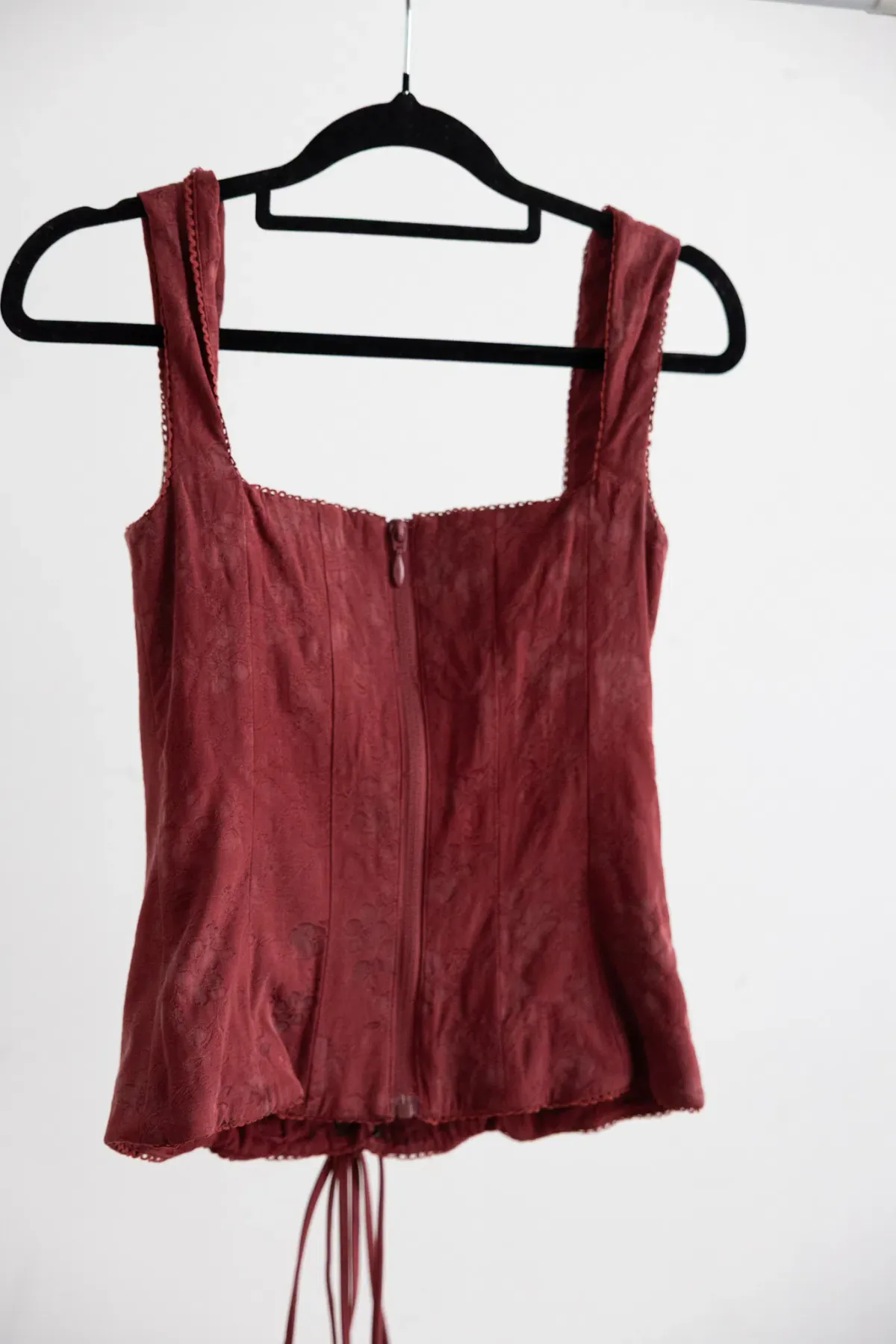 House of CB Parisa Merlot Floral Corset - Image 7