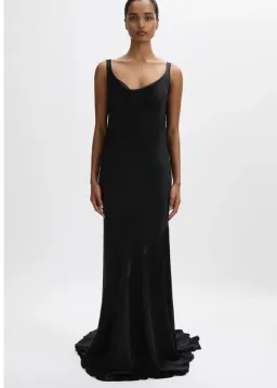 Beare Park Bobby Gown Black Maxi 100% Silk Size 8  for rent on The Volte - image 1