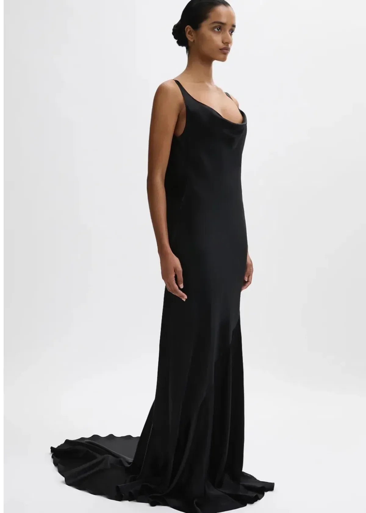 Beare Park Bobby Gown Black Maxi 100% Silk Size 8  - Image 4