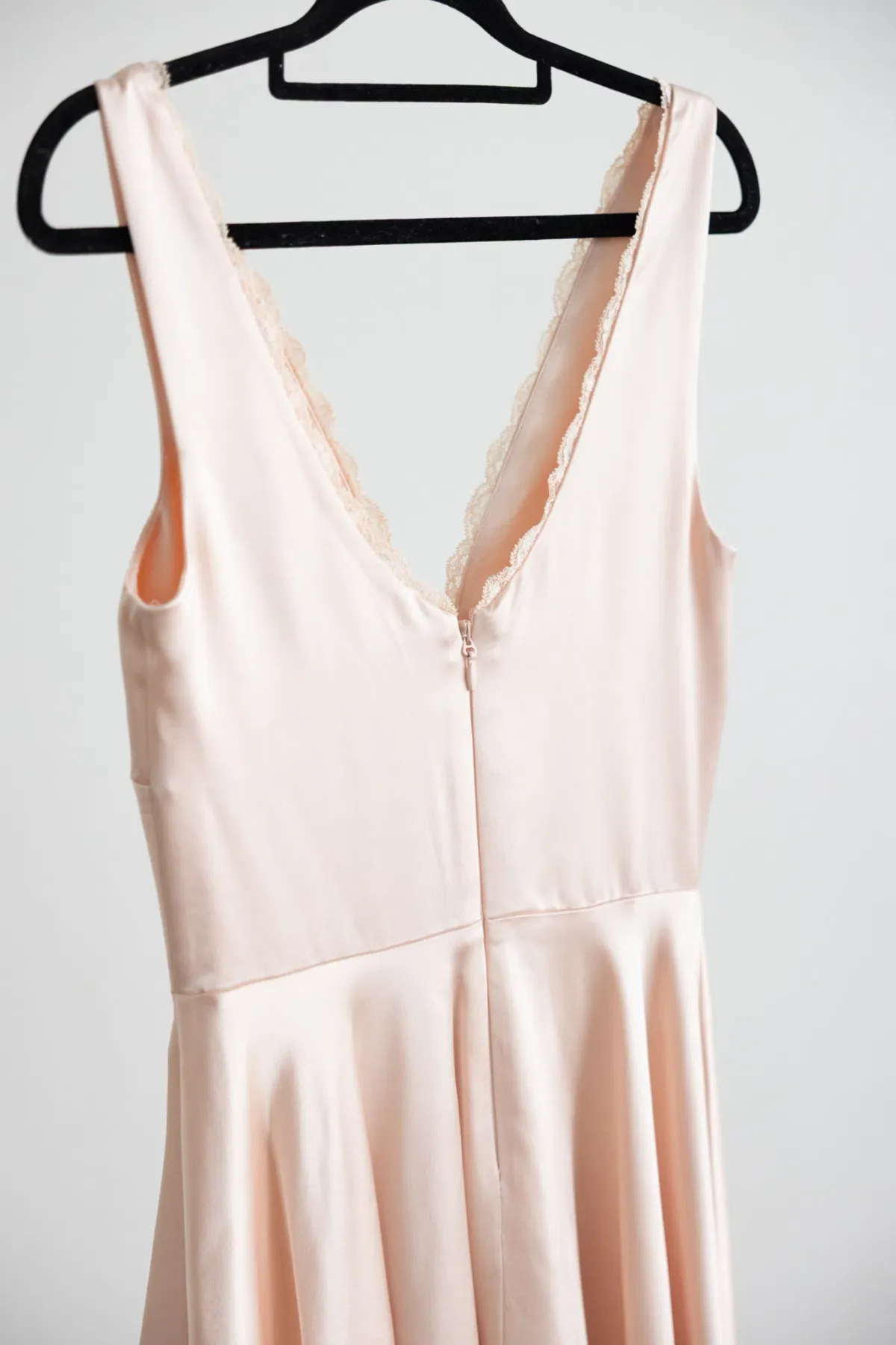 House Of CB Sabella Pink Satin Asymmetric Handkerchief Hem Midi Dress - Image 5