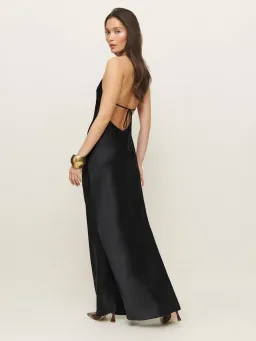 Reformation Jeany Silk Dress Black Size XS  for rent on The Volte - image 2