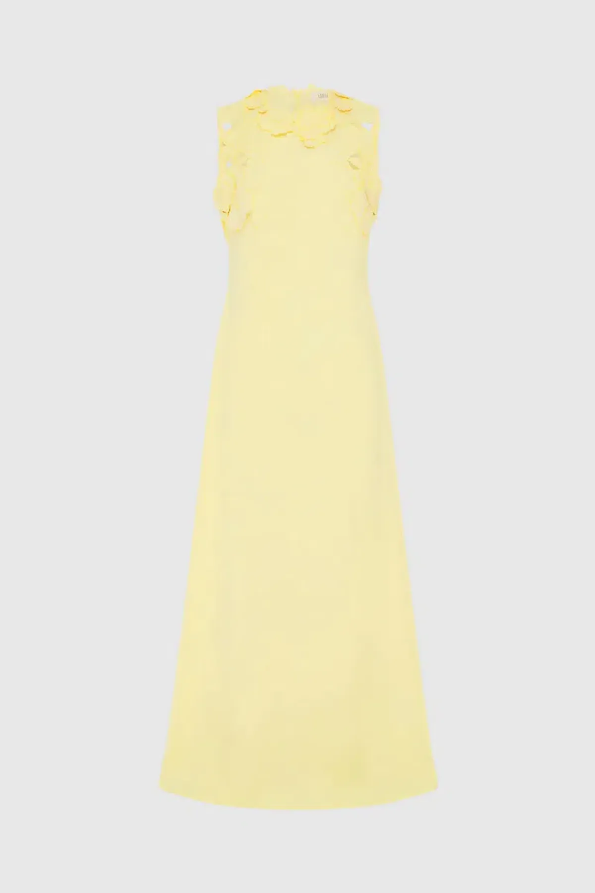 Leo Lin Solene Appliqué Maxi Dress Sorbet Yellow AU 14 - Image 5