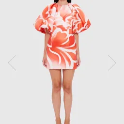 Leo Lin Arabella Puff Sleeve Mini Dress Ruyi Print Size AU 14 for rent on The Volte - image 2