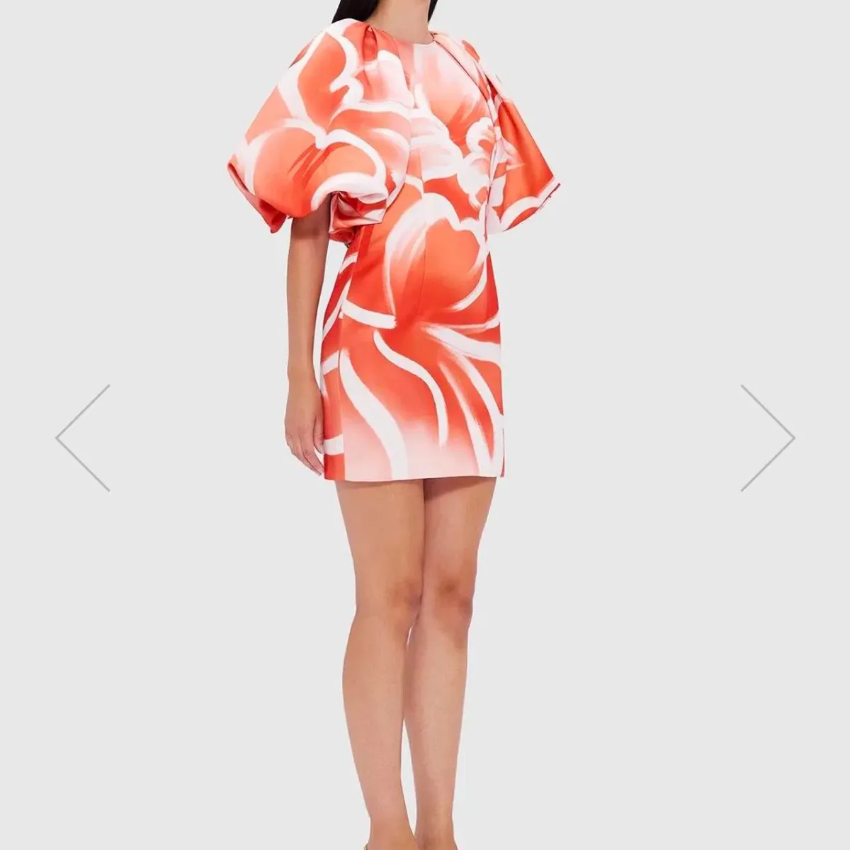 Leo Lin Arabella Puff Sleeve Mini Dress Ruyi Print Size AU 14 - Image 3