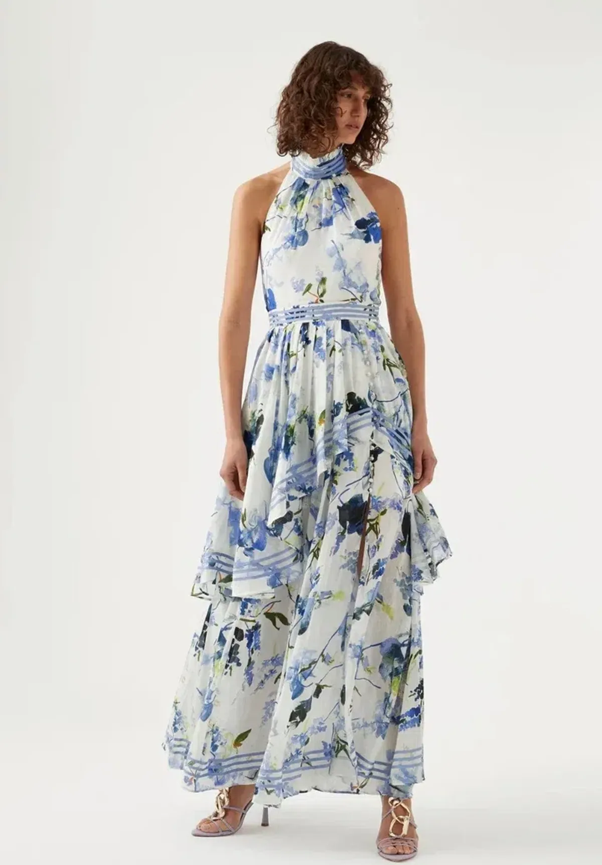 Aje Sienna Maxi Dress Lavenders Of Provence AU 12 - Image 1