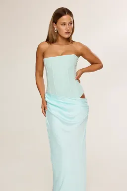 HNTR the Label Huxley Gown Aqua in Small for rent on The Volte - image 3