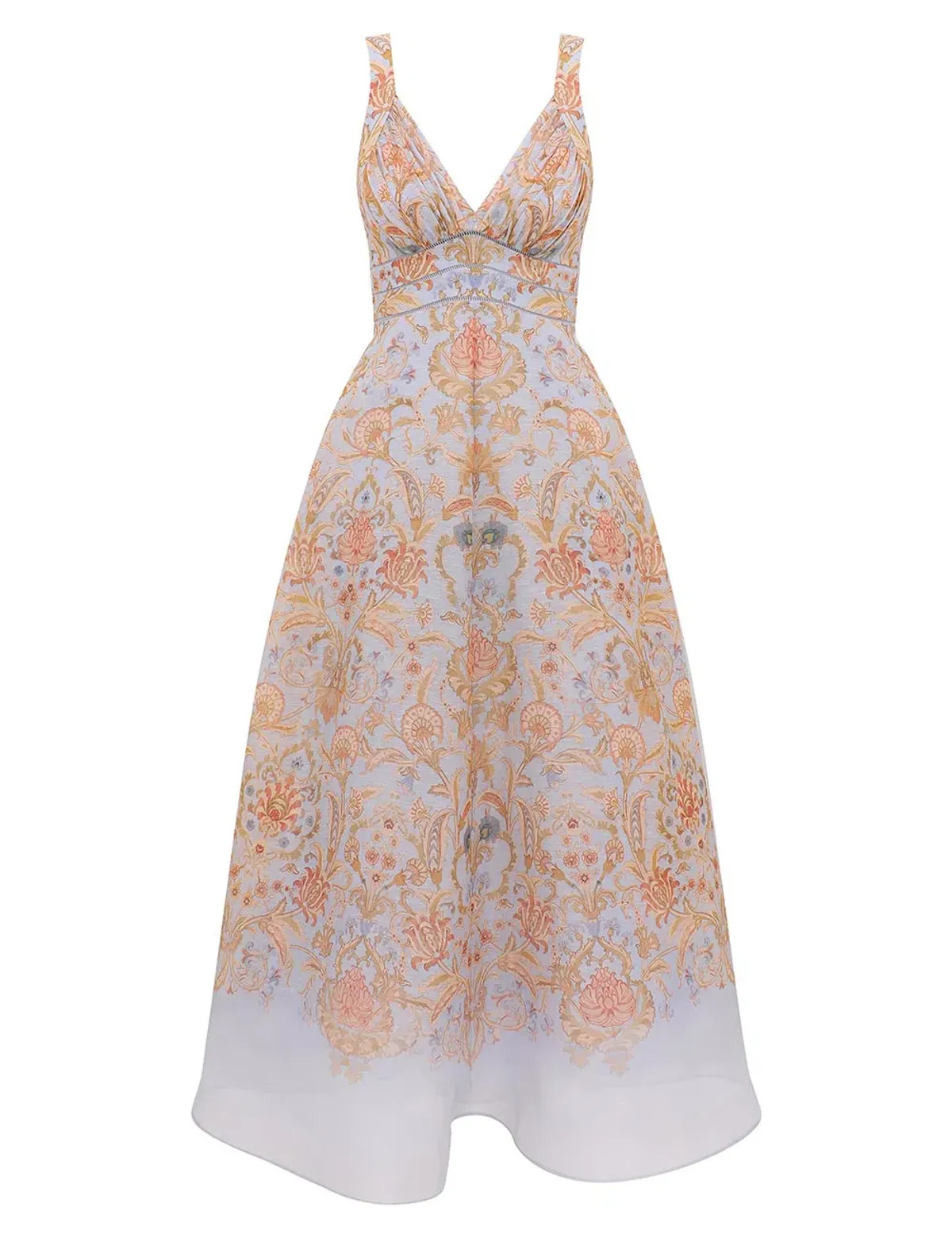 Zimmermann Valiant Draped Picnic Dress Blue Toile Size OP - Image 1