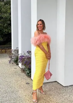 Rachel Gilbert Zion Midi Dress in Lemon Size 1/AU8 for rent on The Volte - image 1