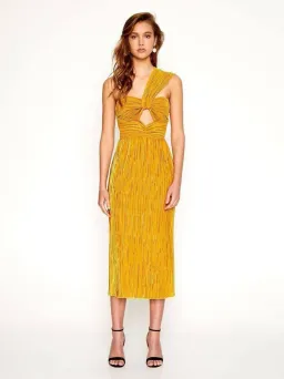 Alice McCall Power Lady Dress Mustard Yellow Size 6 for rent on The Volte - image 1