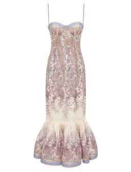 Zimmermann Alchemy Gown Dress Cream Paisley Size 0P / AU 6 for rent on The Volte - image 2