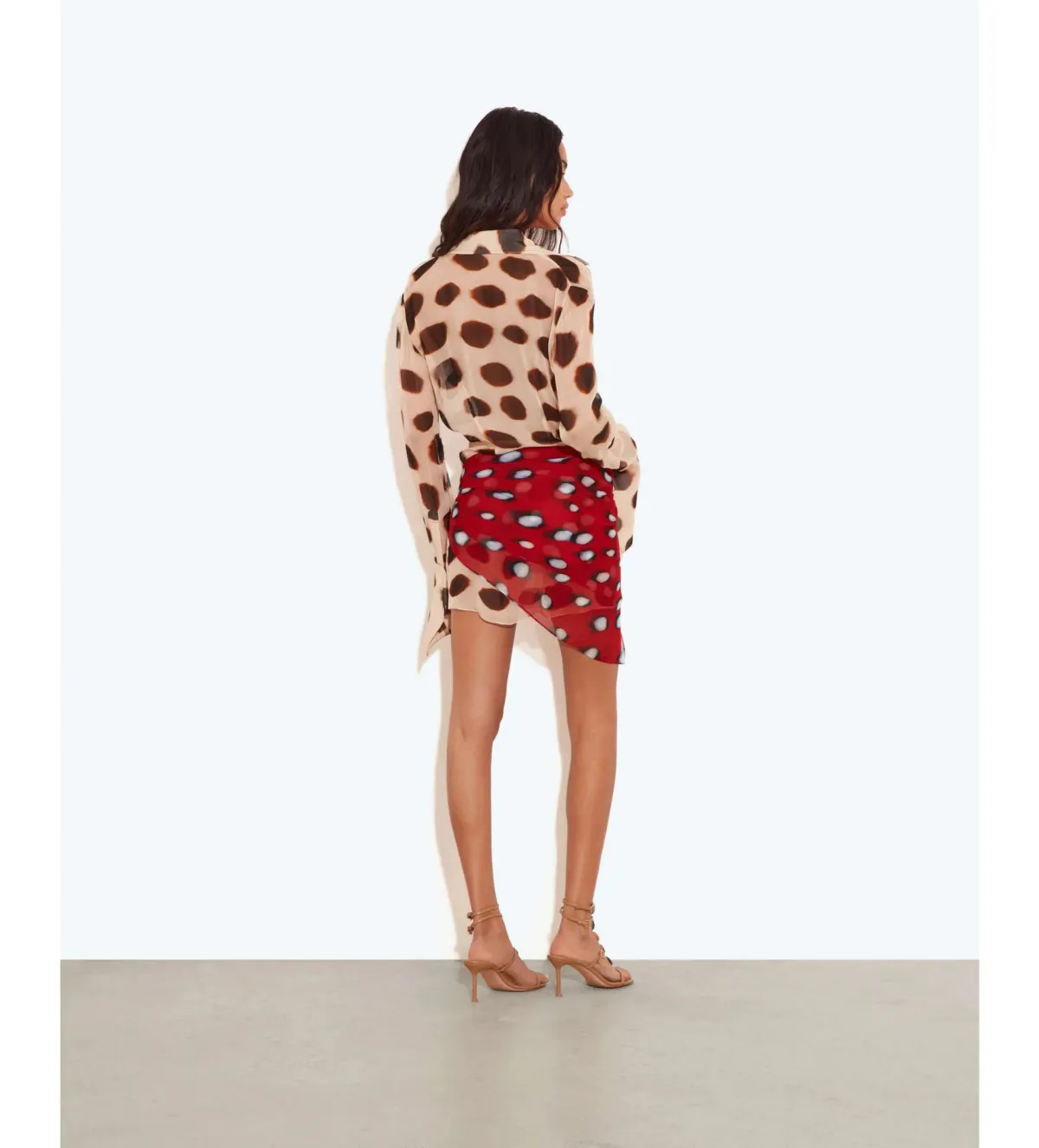 Rat and Boa Nilah Mini Shirt Dress in Animal Size 8 - Image 2