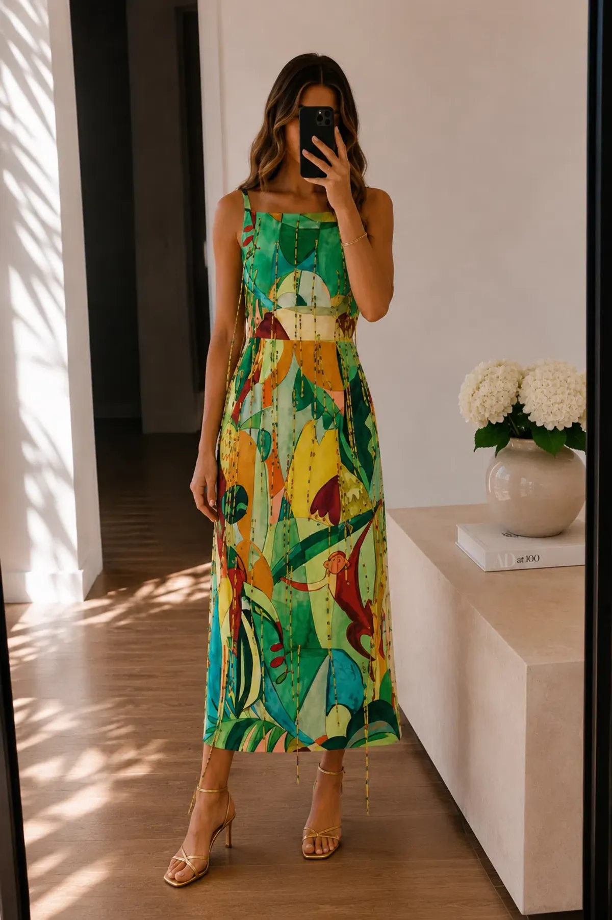 Alemais Mokshini Beaded Fringe Midi Dress Size 8 - Image 2