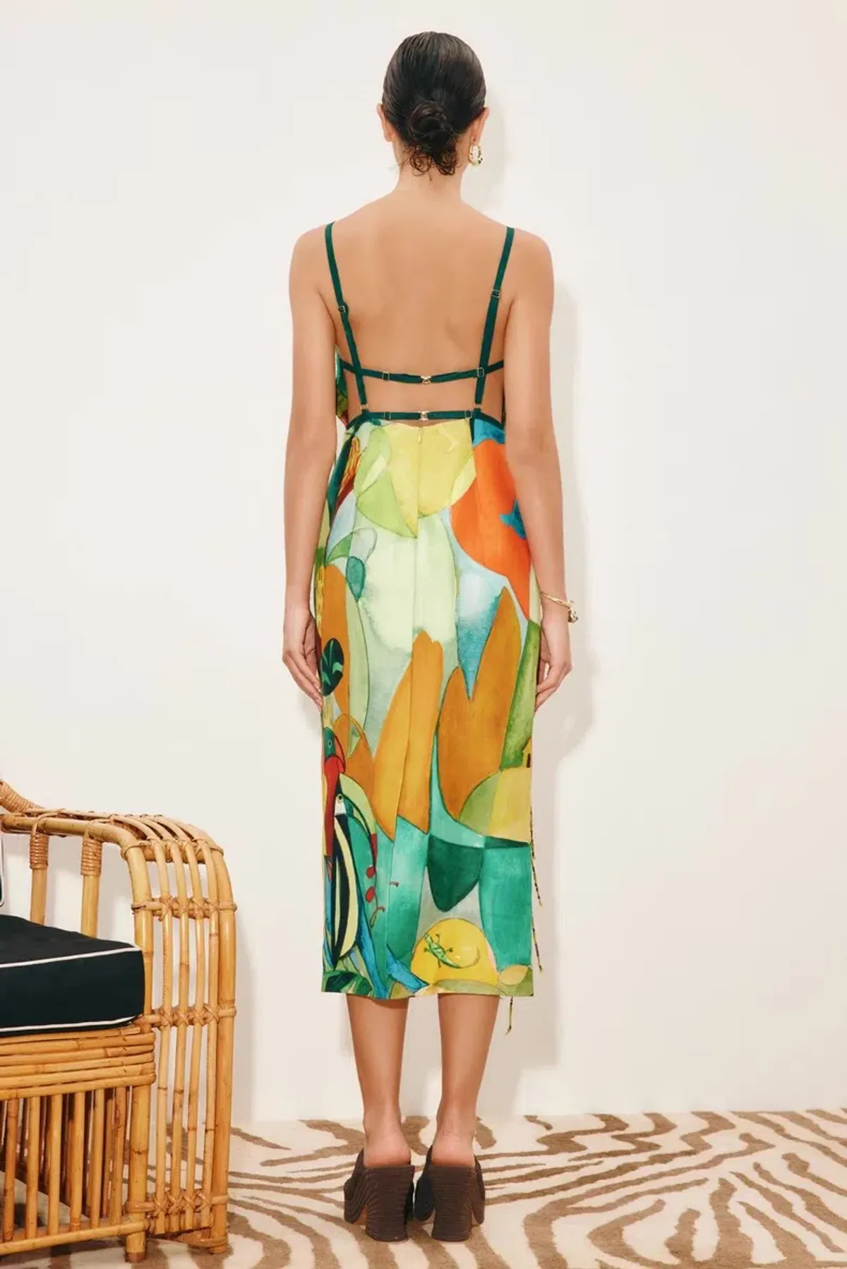Alemais Mokshini Beaded Fringe Midi Dress Size 8 - Image 3