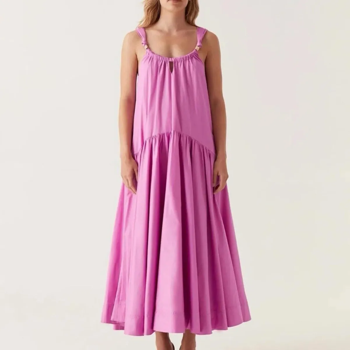 Aje Flora Midi Dress in Muted Fuchsia size 16 - Image 1