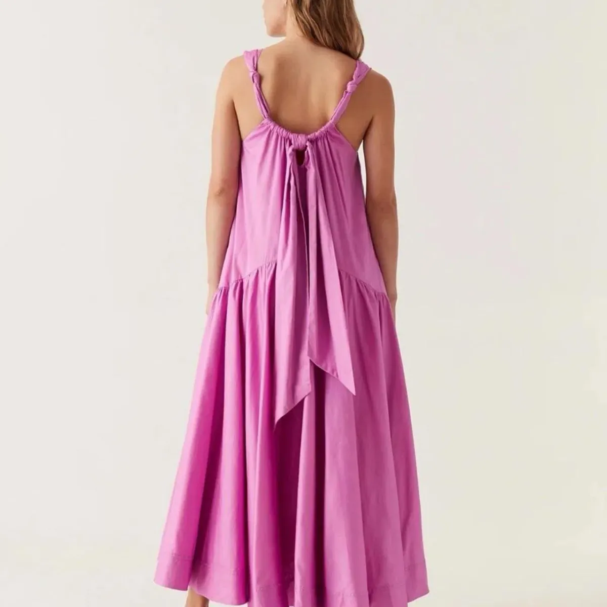 Aje Flora Midi Dress in Muted Fuchsia size 16 - Image 2