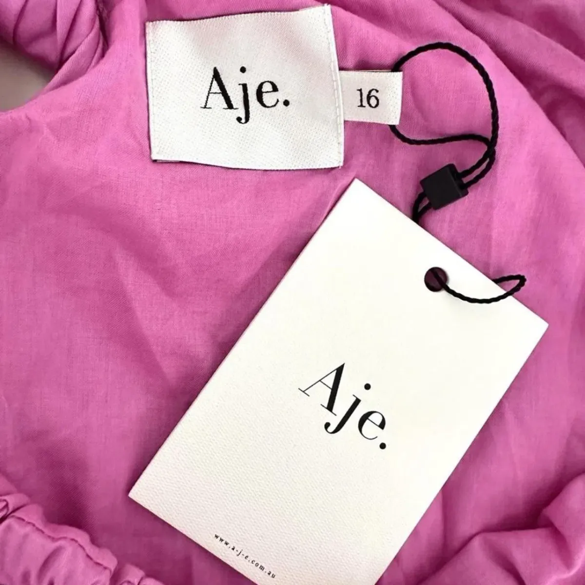 Aje Flora Midi Dress in Muted Fuchsia size 16 - Image 3