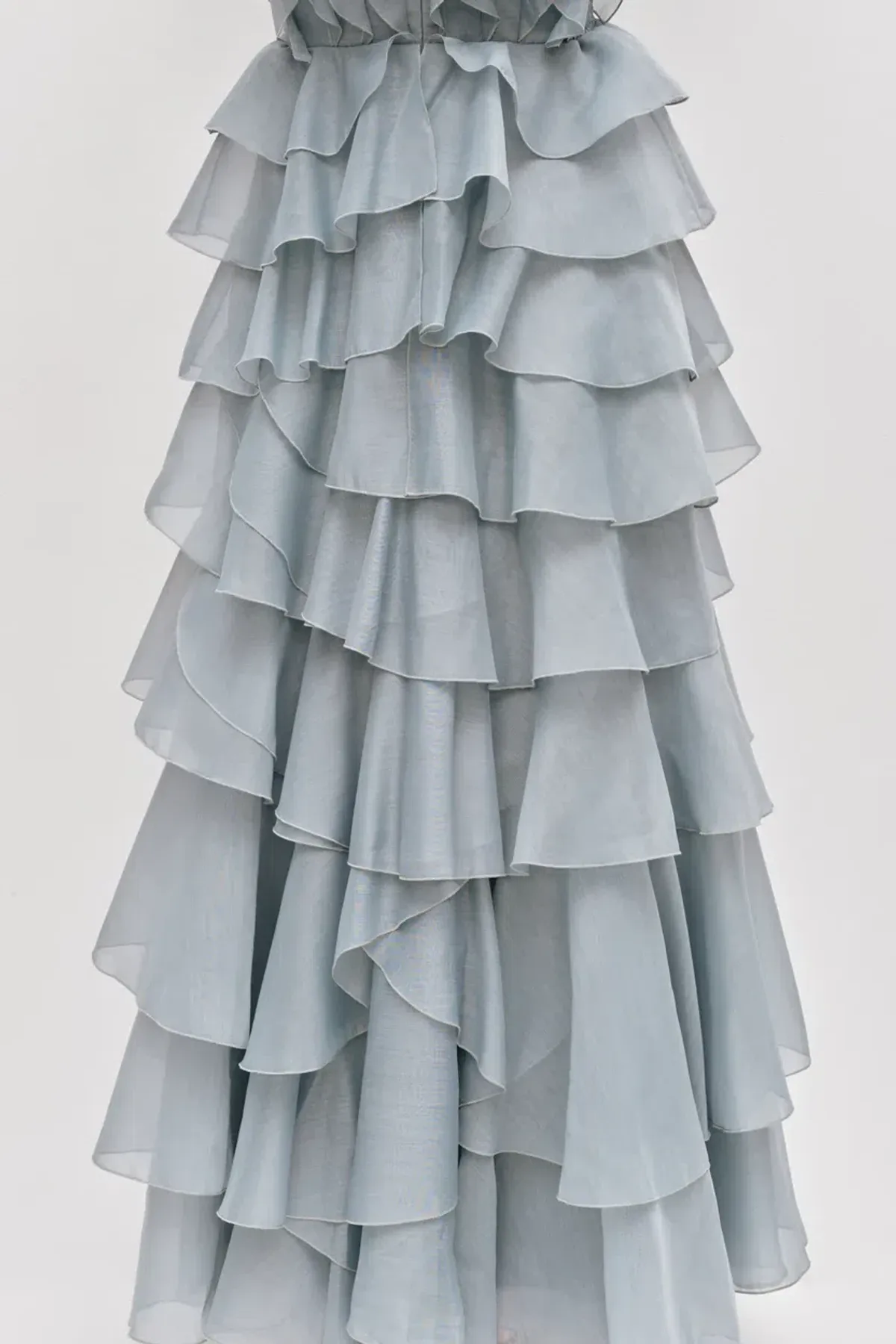 💧 Aje Cleo Gown in Duck Egg Blue - Size 8 - Ruffle Tiered Maxi Dress 💧 - Image 6