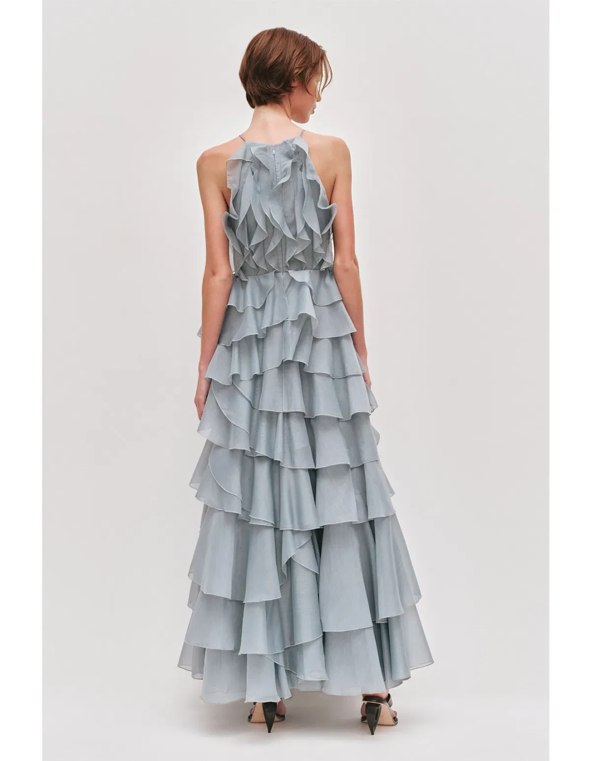💧 Aje Cleo Gown in Duck Egg Blue - Size 8 - Ruffle Tiered Maxi Dress 💧 - Image 11